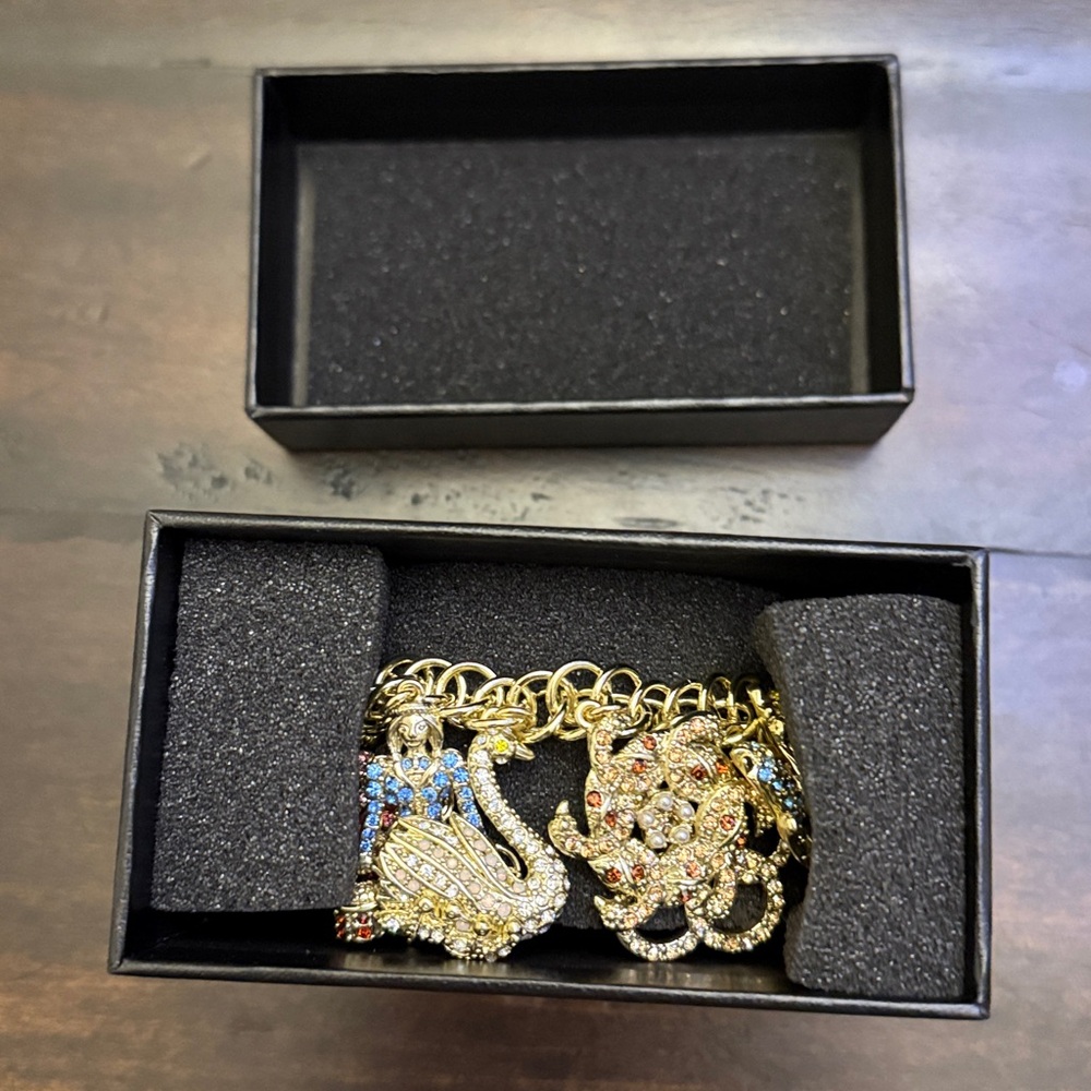 Heidi Daus Gold Bracelet with Colorful Animal Charms - Picture 4 of 5